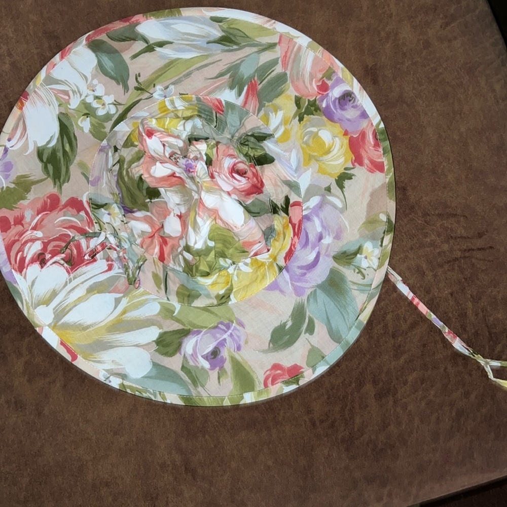 Floral Print Twist Sun Hat